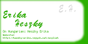 erika heszky business card